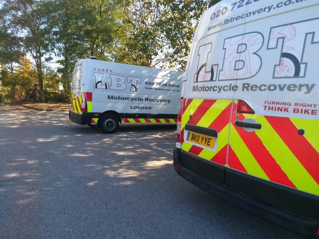 Fleet vans rear  | LBT Motorcycle Recovery | London 020 7228 0800