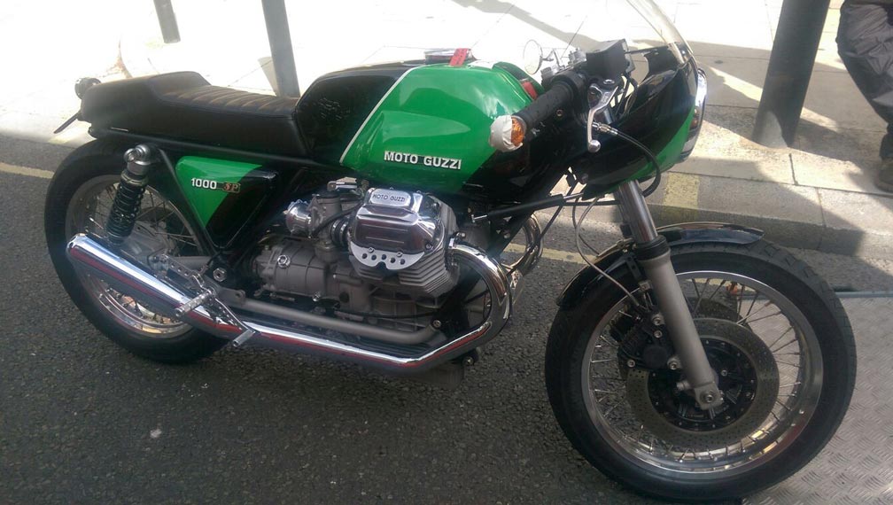Green Moto Guzzi | LBT Motorcycle Recovery | London