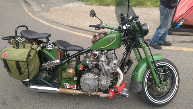 Vintage green bike | LBT Motorcycle Recovery | London