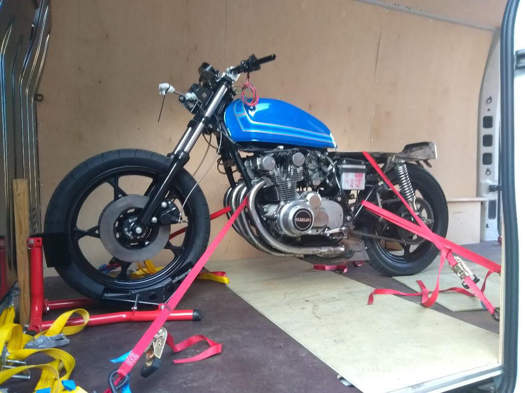 Blue racer ready to go | LBT Motorcycle Recovery