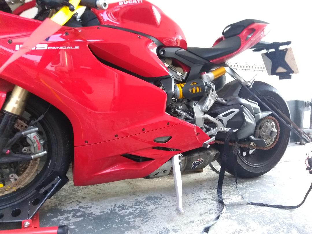 Red Ducati side view | LBT Motorcycle Recovery