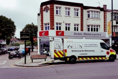 Loading at Doble Motorcycles | LBT Motorcycle Recovery