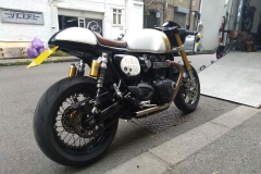 Norton bike from rear  | LBT Motorcycle Recovery | London 020 7228 0800