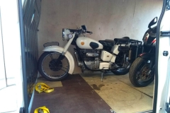 White bike loaded onto van | LBT Motorcycle Recovery