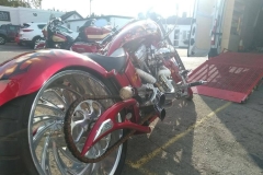 Red low wheeler | LBT Motorcycle Recovery